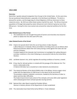 1914-1920 - Illinois Labor History Society
