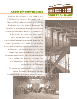About Bindery on Blake