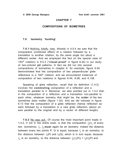 Chapter 7: COMPOSITIONS OF ISOMETRIES