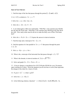 7 x y x x 2 3 9 x 3 x 2 11. x y 5 x y ( 2, 2). ( ) a bx y c for x. 6 7 ? f x x 9