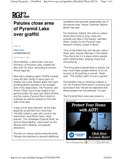 Paiutes close area of Pyramid Lake over graffiti