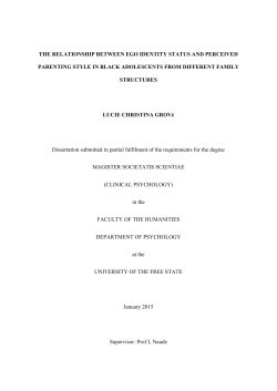 the relationship between ego identity status and perceived parenting