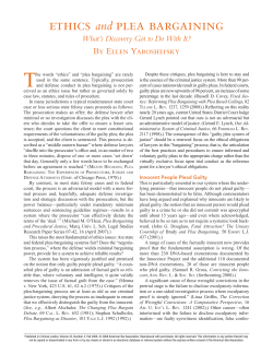 ethics and plea bargaining