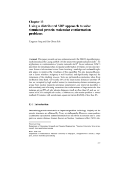 Using a distributed SDP approach to solve simulated protein
