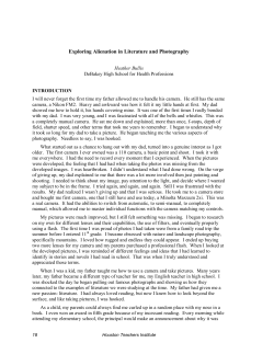 Exploring Alienation in Literature and Photography