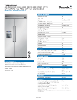 t42bd820ns 42-inch side-by-side refrigerator with external ice and