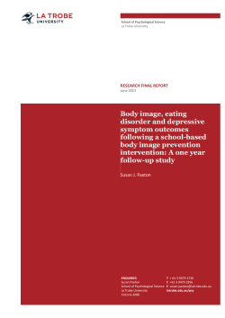 Body image, eating disorder and depressive symptom