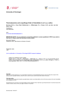 Thermodynamics and Long-Range Order of Interstitials in an
