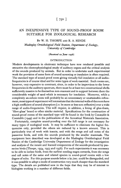 an inexpensive type of sound-proof room suitable for zoological