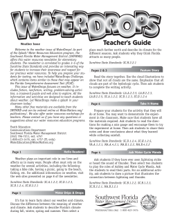 Teacher`s Guide - Southwest Florida Water Management District