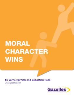 MoRal CHaRaCteR WinS