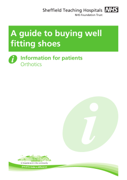 A guide to buying well fitting shoes
