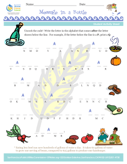 Message in a Bottle AAAAAAAAAAA - San Francisco Public Utilities