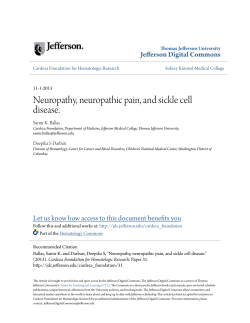 Neuropathy, neuropathic pain, and sickle cell disease.