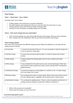 Green facts &ndash; true or false?