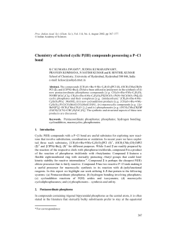 Chemistry of selected cyclic P(III) compounds possessing a P&ndash;Cl bond