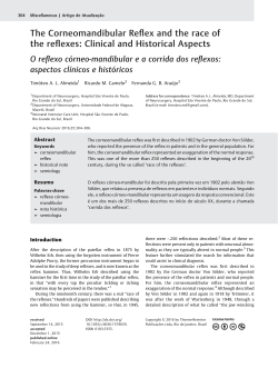 The Corneomandibular Reflex and the race of the reflexes: Clinical