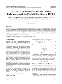 The Condenser Performance Test and Thermal