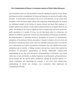 The Criminalization of Dissent: A Gramscian Analysis