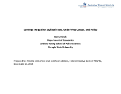 Earnings Inequality: Stylized Facts, Underlying