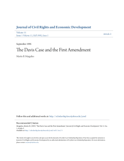 The Davis Case and the First Amendment