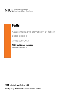 Assessment and prevention of falls in older people