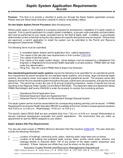 Septic System Application Requirements (WLS