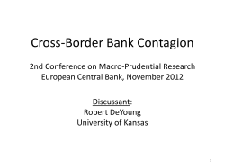 Contagion - European Central Bank