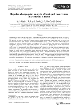 Bayesian change-point analysis of heat spell occurrences in