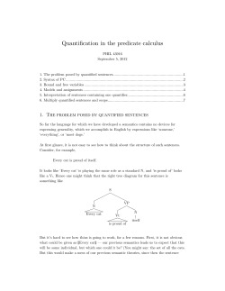 Quantification in the predicate calculus