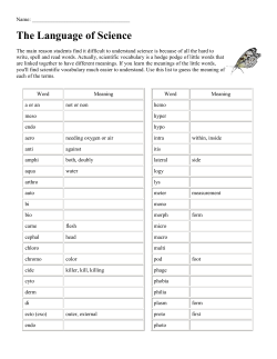 Bio Prefix and Suffix