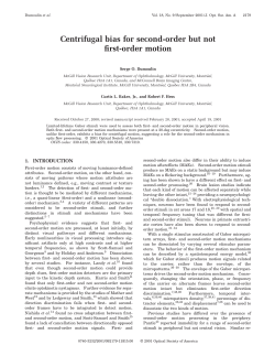 Centrifugal bias for second-order but not first
