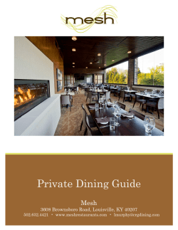 Private Dining Menu PDF