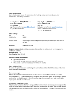 Email Client Settings: Users should be able to use the same email