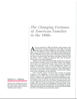The Changing Fortunes of American Families in the 1980s