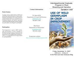 Plant Breeding, Genetics, and Biotechnology