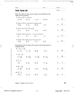 Test, Form 2A