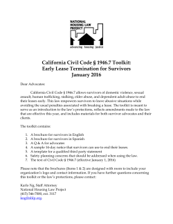California Early Lease Termination Toolkit