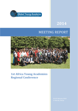 the 1st africa young academies regional conference