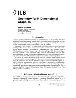 Geometry for N-Dimensional Graphics