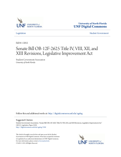 Senate Bill OB-12F-2625 Title IV, VIII, XII, and XIII Revisions