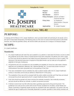 Financial Assistance Policy