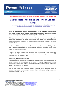 Capital costs &ndash; the highs and lows of London living