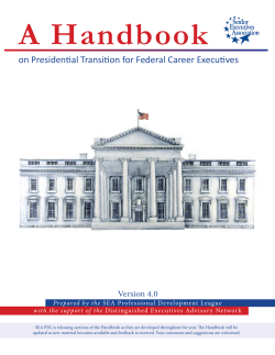 A Handbook on Presidential Transition for Federal Career Executives