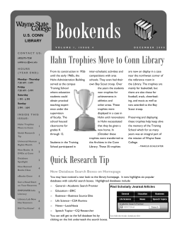 Hahn Trophies Move to Conn Library