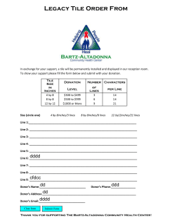 Legacy Tile Order From - Bartz