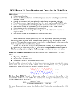 EE302 Lesson 25: Error control coding 2