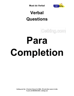 handout 1 with 50 must do Paragraph