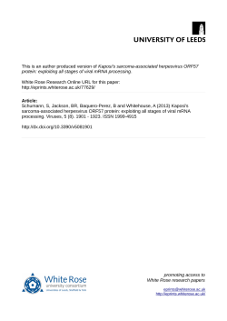 Kaposi`s sarcoma-associated herpesvirus ORF57 protein: exploiting