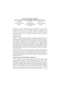 mental models and the development of geometric proof competency